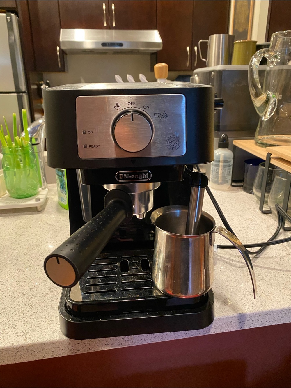 De'Longhi Stilosa Compact Manual Espresso Machine, Manual Milk Frother